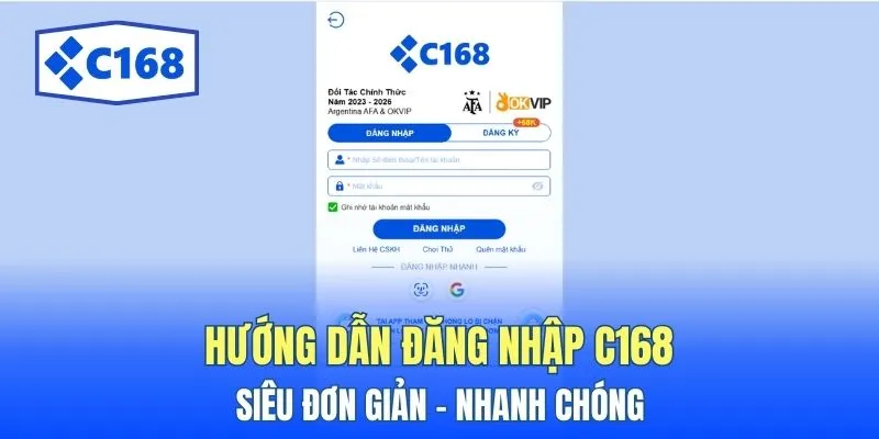 Hướng dẫn đăng nhập C168 siêu đơn giản - nhanh chóng 
